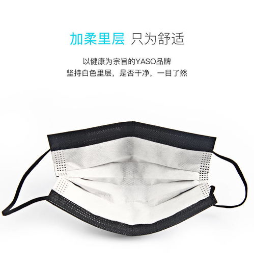 一次性口罩黑色 春夏防尘防雾霾，透气易呼吸的韩版网红之选